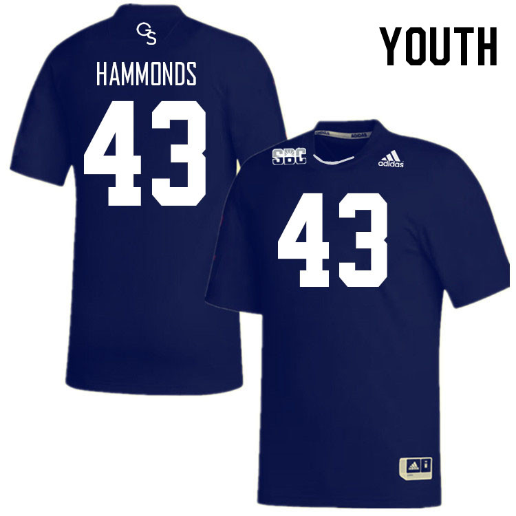 Youth #43 Jacob Hammonds Georgia Southern Eagles College Football Jerseys Stitched Sale-Navy